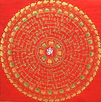 Thangka Om Mani Padme Hum